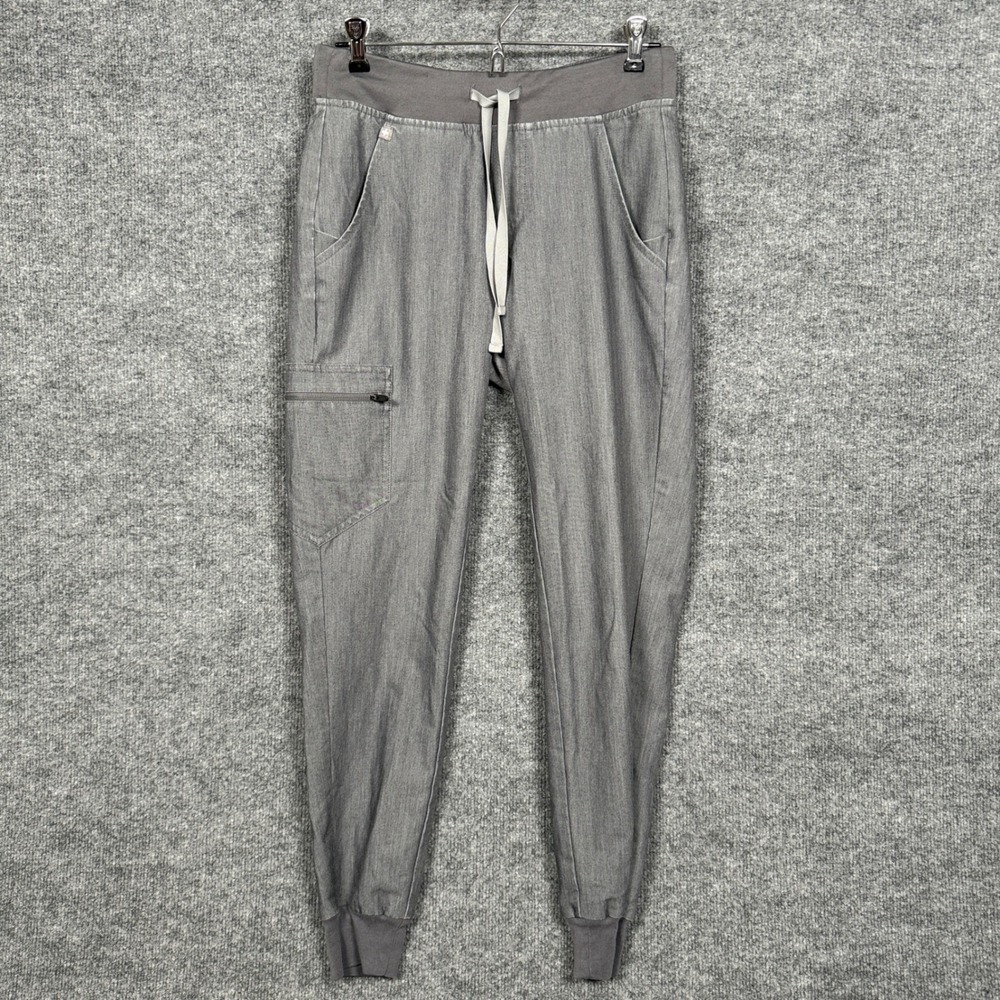 Figs Womens Size XS Jogger Scrub Pants Gray Drawstring Pockets STYLE#: W18SW2005